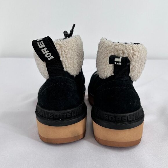 Sorel Women's Hi-Line Hiker Cozy Boot Size 6 in Black Faux Shearling Urban - Picture 2 of 13